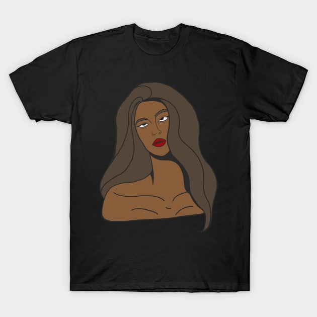 Woman sticker T-Shirt by EmeraldWasp